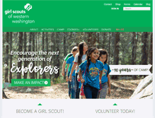 Tablet Screenshot of girlscoutsww.org